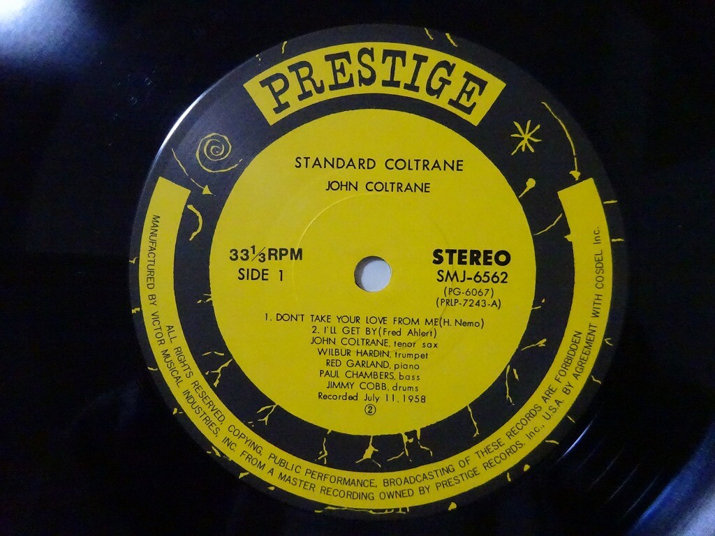 John Coltrane Standard Coltrane Prestige SMJ-6562 Japan