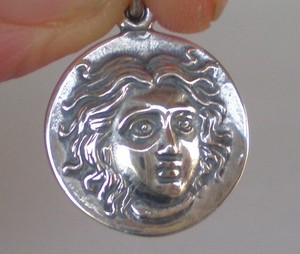 Helios Ancient Sun God Small Silver Pendant Apollo God Of Light Rhodes Helius Ebay