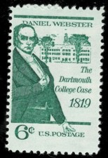 US. 1380. 6c. Daniel Webster & Dartmouth Hall. MNH. 1969