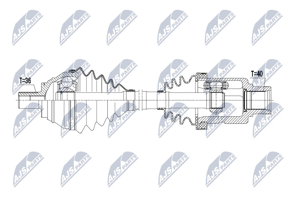 NPW-VW-127 NTY Drive Shaft for AUDI,VW