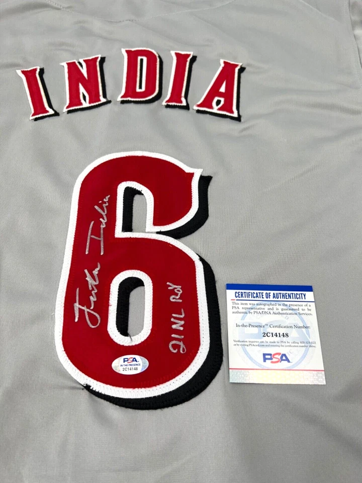 JONATHAN INDIA CINCINNATI REDS SIGNED STITCHED CUSTOM JERSEY PSA COA ROY INSC - Image 2 of 3