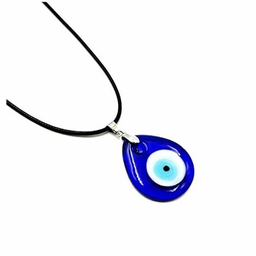 Turkish Glass Pendant Leather 