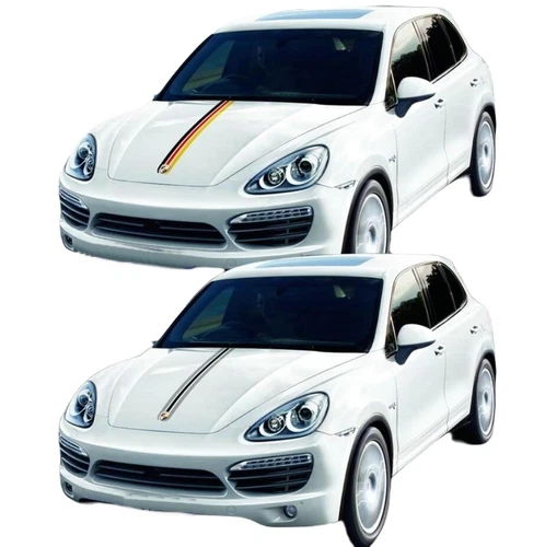 Graphic Car Hood Sticker Decal For Porsche Cayenne Panamera 718 Racing Stripe - Foto 2 di 11