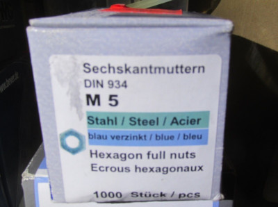REISSER Muttern Sechskant M5 verzinkt  1000Stück  / H2Breg3