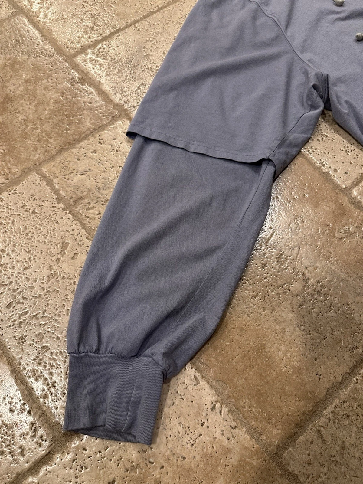 Felpa con cappuccio Rick Owens DRKSHDW Stone Blu Viola a strati Hustler