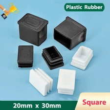20x30mm Square Tube Stopper End Cap Plastic Blanking Pipe Plug Protective Bung