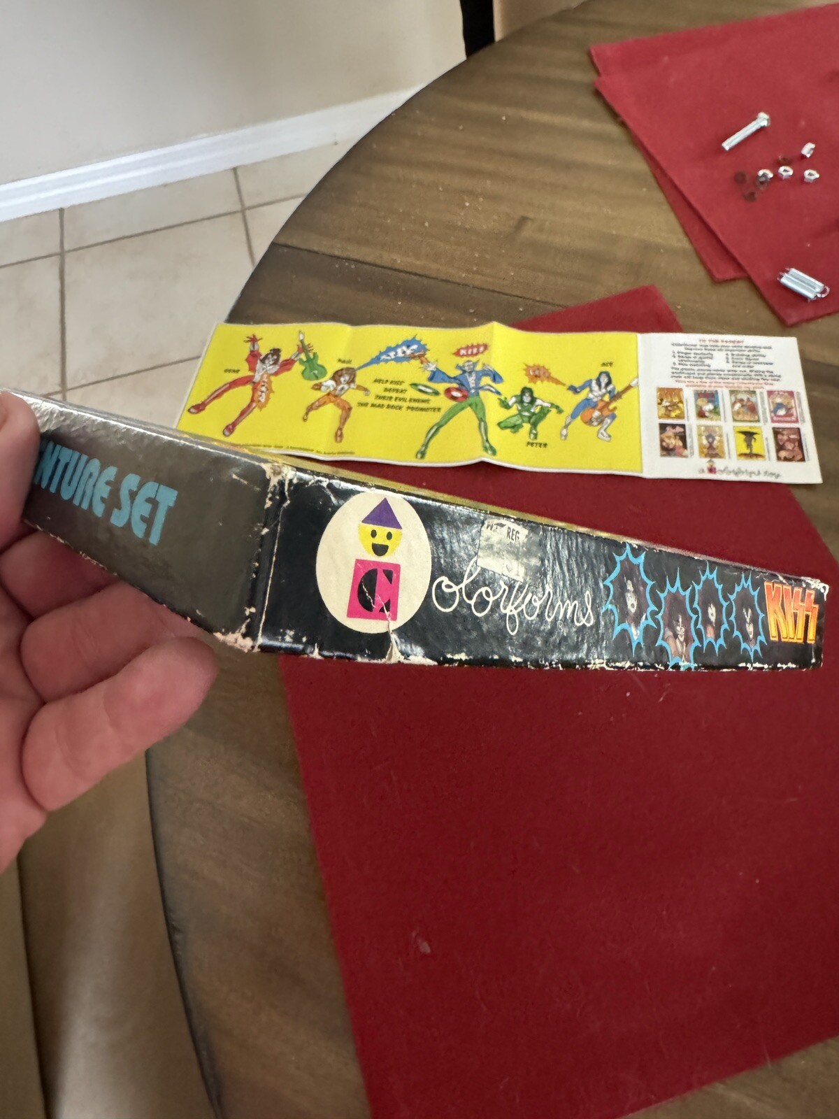 Vintage 1979 Kiss Colorforms Set, by Auction with instructions, Rock