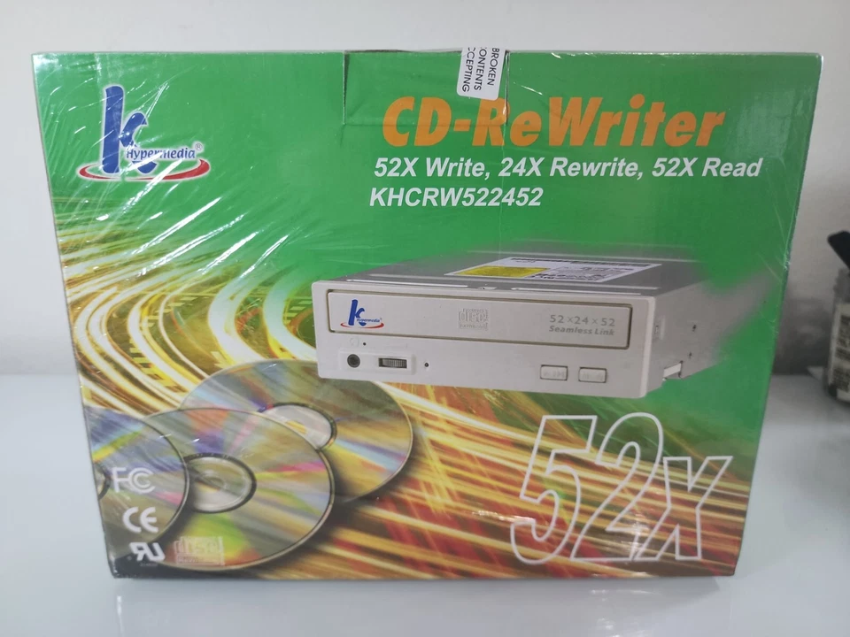 Vintage K Hypermedia CD-ReWriter 52x24x52  KHCRW522452 Nero express Burner  - Image 3 of 4