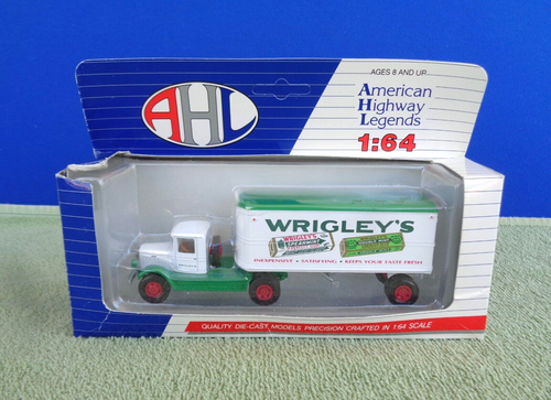 Miniature Camion Mack BM AHL 1/64 - Tracteur Remorque Wrigley's Gum, Moulé Sous Pression