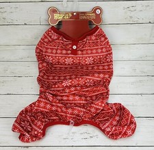 NEW Dog Pajamas Large Fair Isle Red White Holiday Christmas Friends Forever