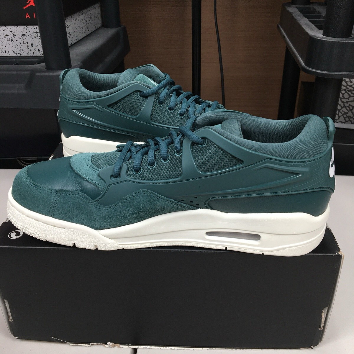 靴 JORDAN FACTORY New Nike Women's Air Jordan 4RM Low Shoes - Oxidized Green