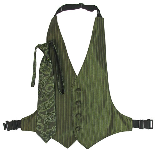 Boy's Olive Green Jean Yves Tuxedo Vest 