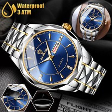 Waterproof Men's Watch Classic Stainless Steel Quartz Luminous Business Luxury