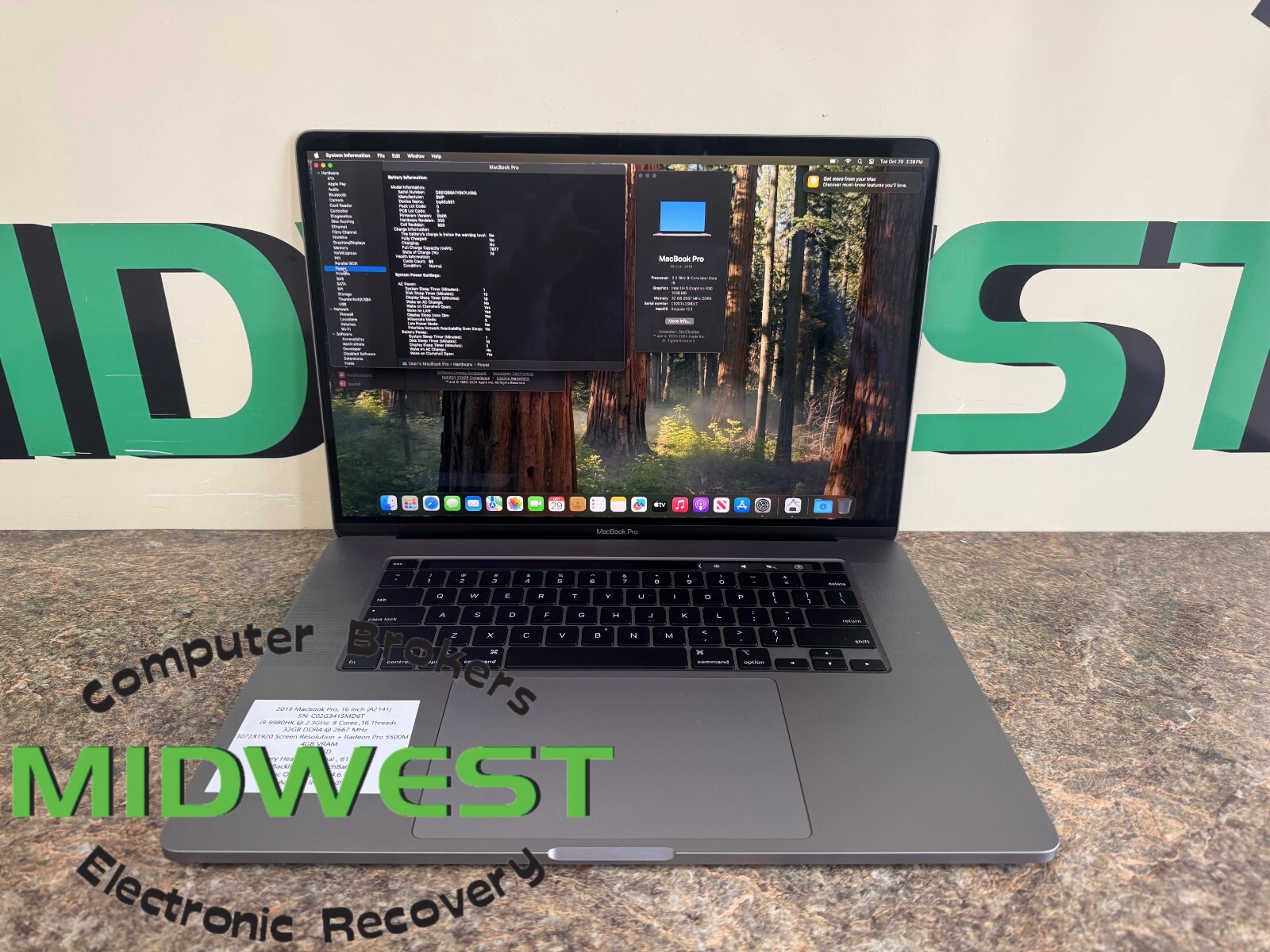 MacBook Pro A2141 i9 9980hk 32Gb 1T SSD