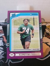 2024 Donruss #330 Olumuyiwa Fashanu Rated Rookie Press Proof Purple RC NY Jets
