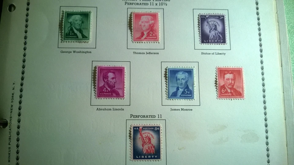 1,2,3,4,5,6,8 CENT PRESIDENTS & LIBERTY VINTAGE UNITED STATES POSTAGE STAMPS LOT - Image 2 of 4