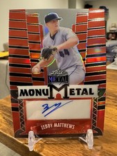 2024 Leaf Metal Baseball #/20 SSP Zebby Matthews Prospect RC Auto 🔥📈