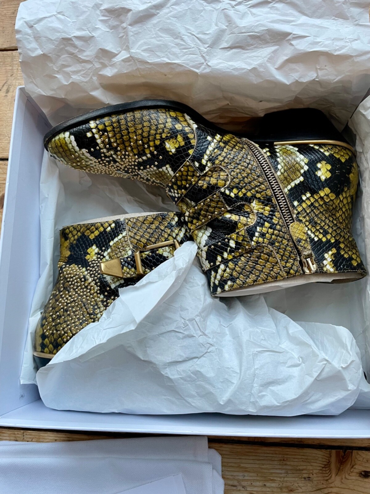 Chloe Susanna studded boots, python-effect leathe… - image 11