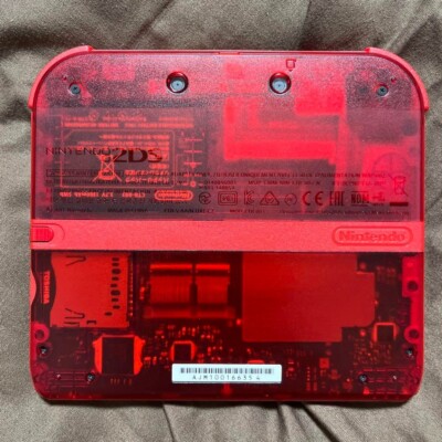 Nintendo 2DS Pokemon Clear Red Limited Edition Console Used