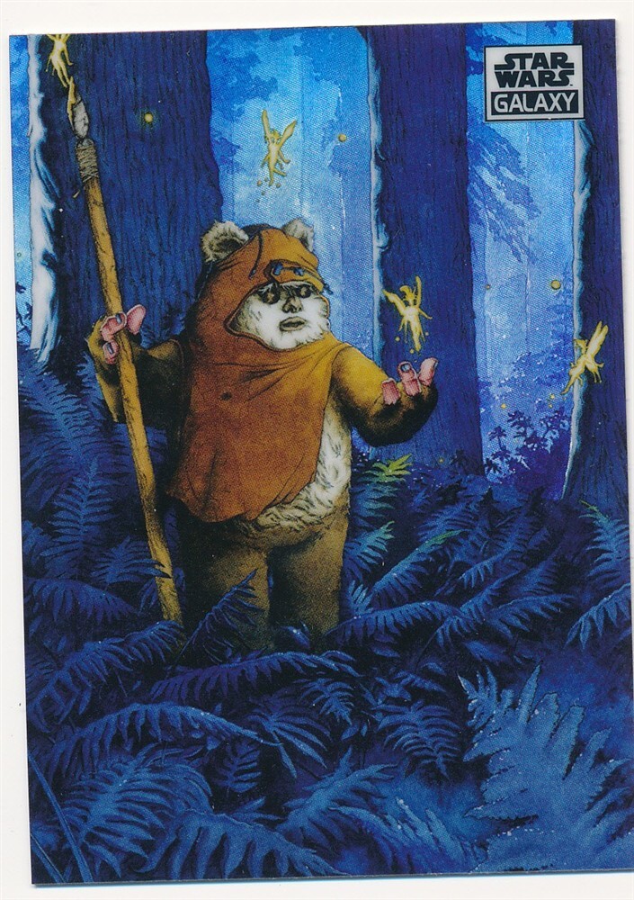 THE SOLITARY WICKET 2021 TOPPS CHROME STAR WARS GALAXY REFRACTOR #66 MINT