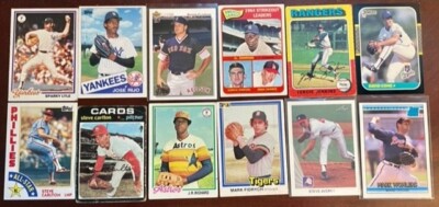 Baseball Pitchers Lot of 12 cards - Steve Carlton, Clemens, Fidrych, Cone, Avery