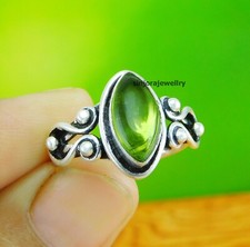 Peridot Gemstone 925 sterling silver handmade Gift Ring US size 5 to 10