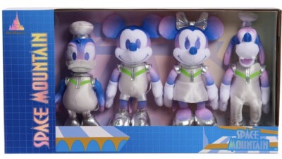 Walt Disney World 50th Anniversary Space Mountain Plush Set Donald
