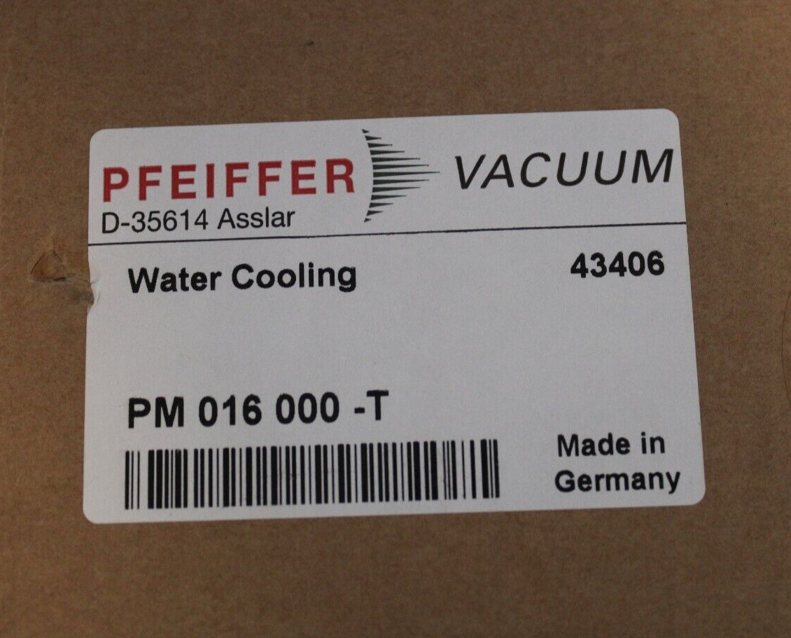Pfeiffer Vacuum PM 016 000 - T Water Cooling D-35614 Asslar  43406