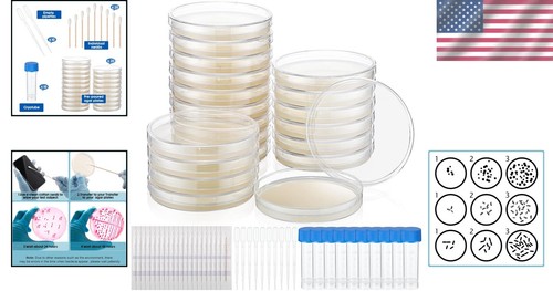 Educational 60-Piece Prepoured Agar Petri Dish Kit - Perfect STEM Science Gift - Picture 2 of 8