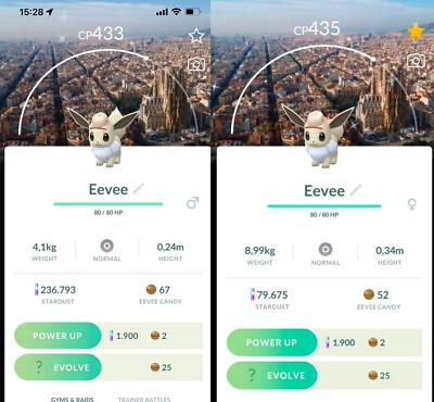 Shiny Eevee wearing an explorer hat Barcelona background costume - TRADE