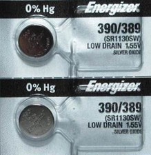 NEW ENERGIZER 390 389 SR1130SW SR1130W WATCH BATTERY 2 Pcs