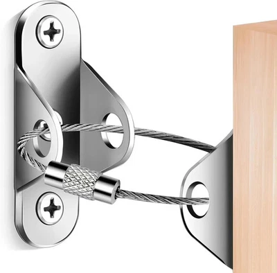 BRANDED 6 Pack Metal Furniture Straps Anti-Tip Kit Baby Proofing Bookshelf Cabinet Safe