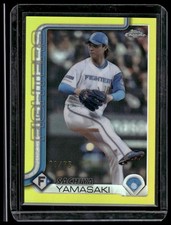2025 Topps Chrome NPB #59 Sachiya Yamasaki Yellow Refractor #/75