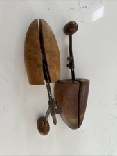 Two Vintage Florsheim Split Toe Wood Shoe Tree Stretchers Adjustable 5
