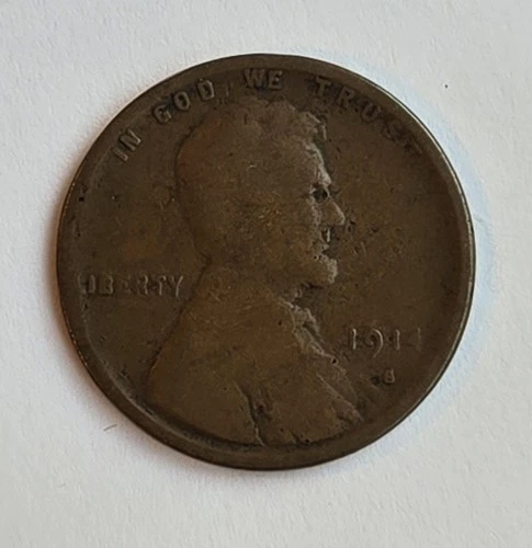 1914-S Lincoln Wheat Cent 1c - "Good Coin" - Free Shipping