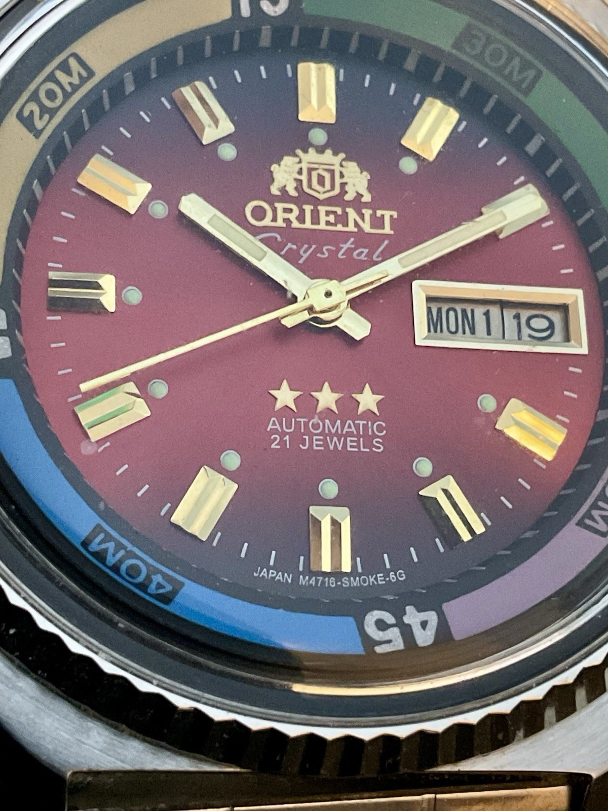 Mint Orient Automatic Radiant Red King Diver Date… - image 3