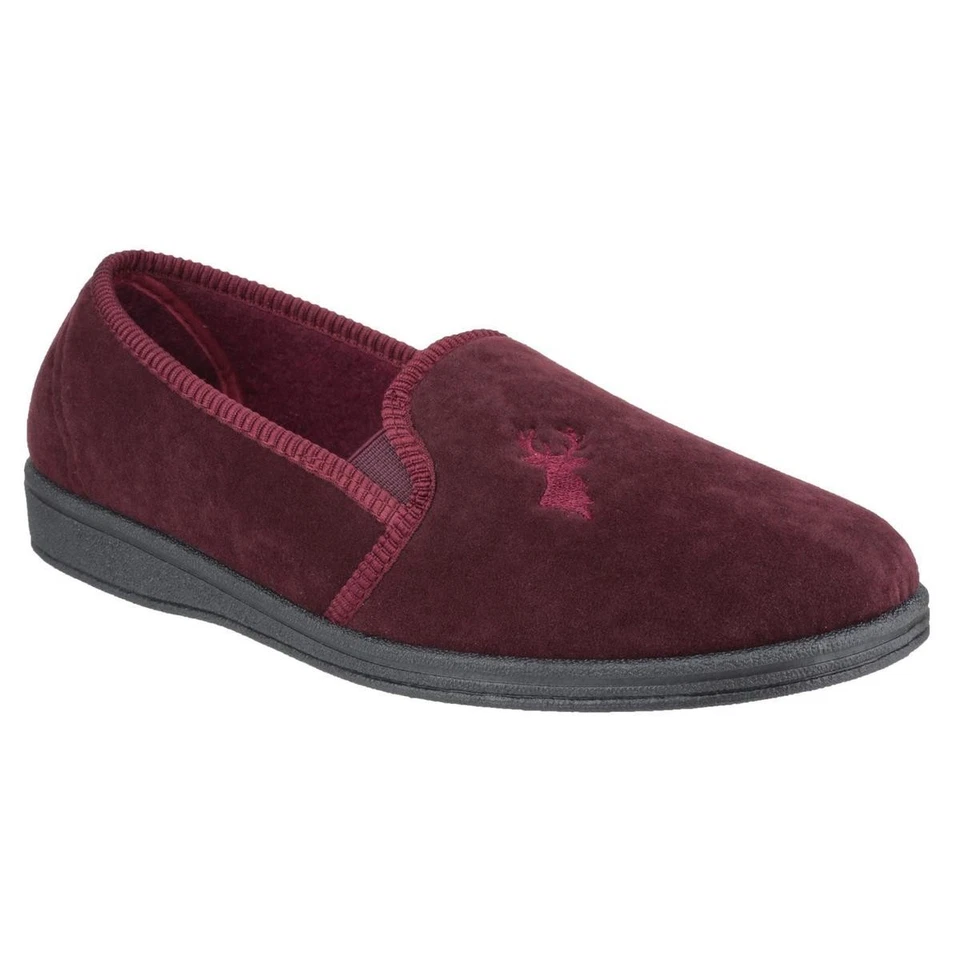 Zapatilla sin cordones Mirak Stag con parte superior elástica de vino que proporciona un ajuste seguro, Ou Foto 4 de 4