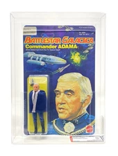 AFA 80+ NM 1978 Mattel Battlestar Galactica Commander Adama Factory Sealed UP 🚀