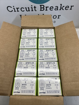 #ad 10 PCS Leviton GFWT1 KW GFWT1 W Weather Tamper Resistance GFCI Outlet NEW $145.00