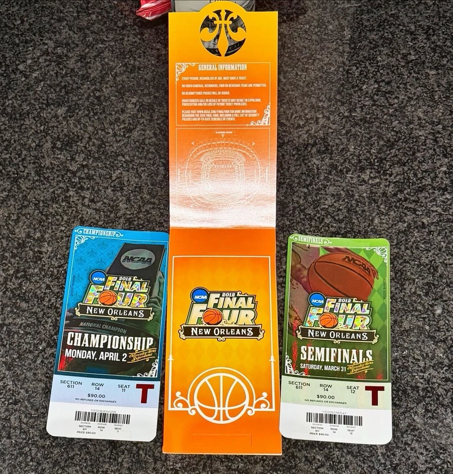 Boleto de semifinal y campeonato de la NCAA Final Four 2012 + funda protectora Foto 2 de 3