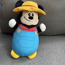 New Disney Hug Mees Farmer Mickey Mouse Squishmallows Plush Toy