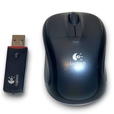 Logitech V220 M-RBS136 Travel Wireless Optical Mouse in Grey w/ USB Receiver