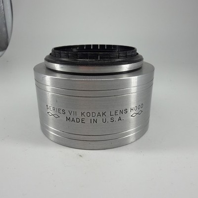 Kodak 33.3mm Series V  Lens Hood Shade Metal Threaded  w step up adapter & haze