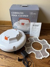 Cordless Robotic Pool Cleaner - 120 Mins Automatic Pool Vacuum for Above Ground