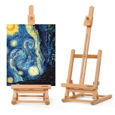VISWIN 25" H-Frame Tabletop Easel for Painting, Adjustable Beech Wood Table T...