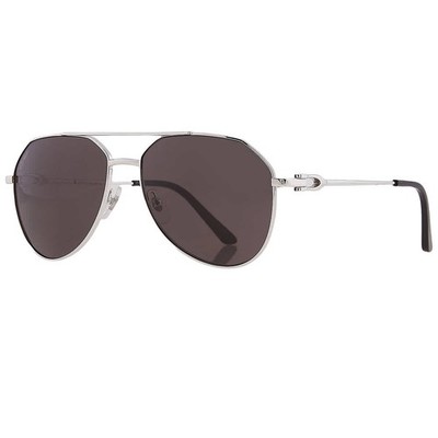Cartier C Decor Grey Pilot Men's Sunglasses CT0364S 001 59 CT0364S 001 59