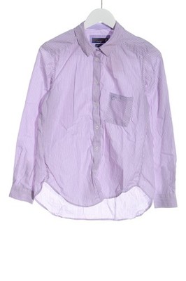 GIORGIO DI MARE Langarmhemd Damen Hemd Gr. DE 38 lila-weiß Casual-Look