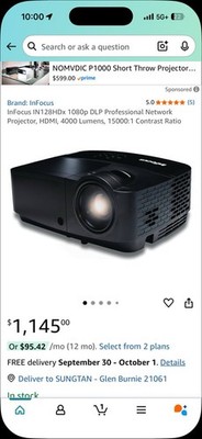 InFocus IN128HDSTx Projector Lamp Housing AL Series, 90-Day Warranty