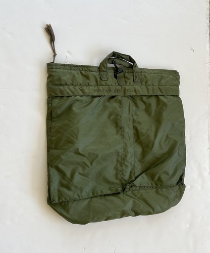 Vintage 60s 70s Flyers Helmet Bag Green Nylon Scoville Zipper USA - Picture 4 of 8