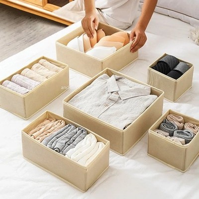 1-3 Stück Faltbar Aufbewahrung Schublade Organizer Box Ordentlich Socken BH Krawatten Schublade Teiler